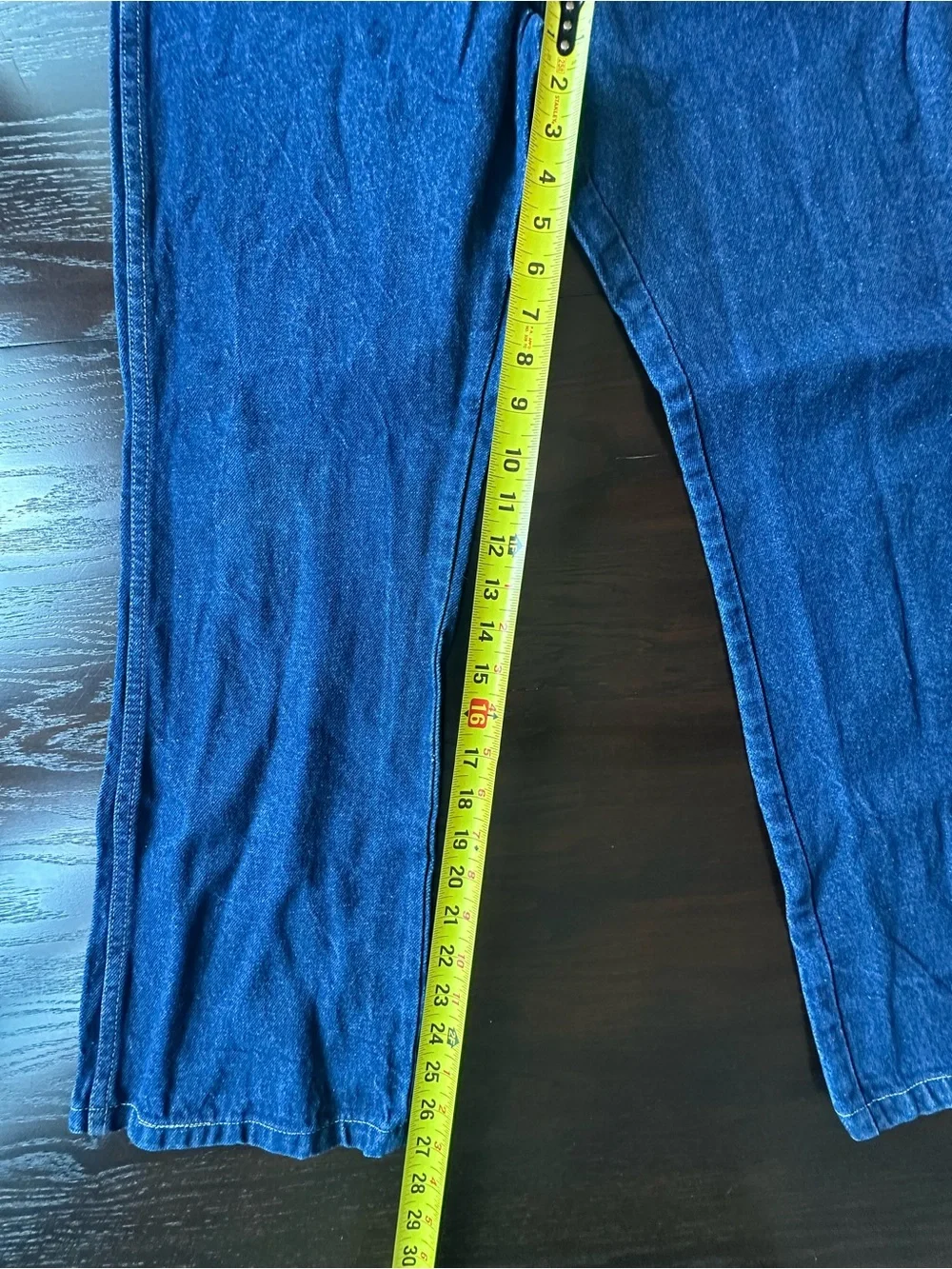 Vtg 70s 80s Rustler Mens Jeans 38x30 USA Made Talon 42 Zip Dark Denim Workwear⁠
